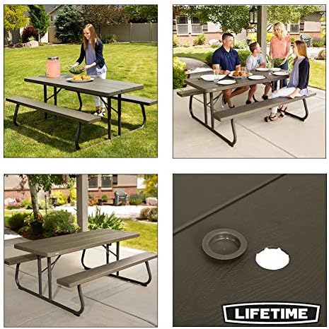 Lifetime 60112 6 ft (1.83 m) Picnic Table (Brown)