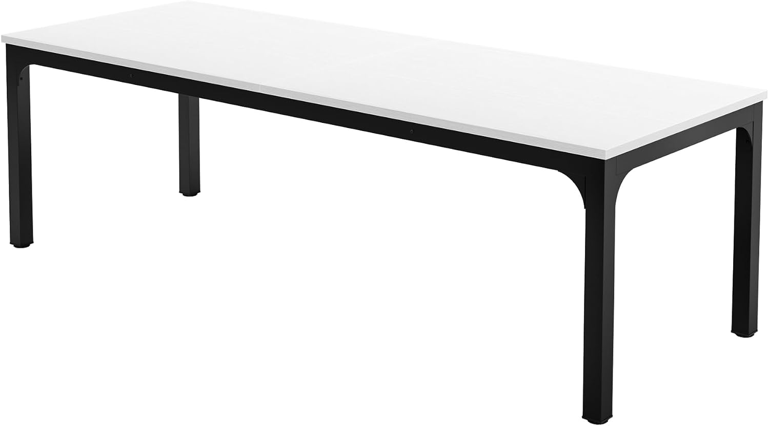 Tribesigns 6.5FT Conference Table, 78.7-Inch Rectangle Meeting Seminar Table, Large Business Tables for 6-8 People (Only Table) (White+Black)