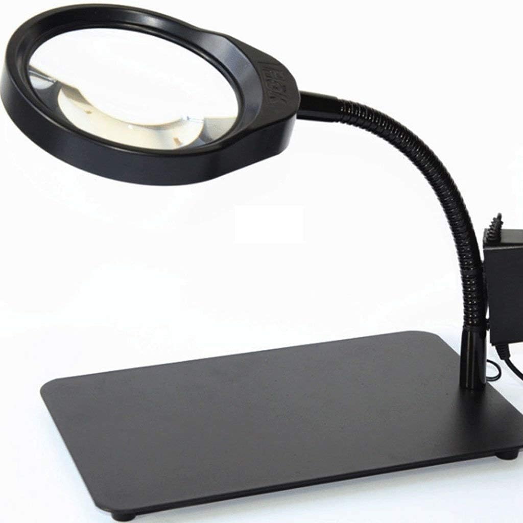 Screen Magnifier LED 8 Desktop Magnifier Magnifying lamp high Rate for The Elderly Read/Maintenance Magnifier with LED Light Double The Comfort