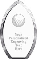 Crown Awards Customizable Crystal Trophy, 9' Engraved Tear Drop Crystal Award