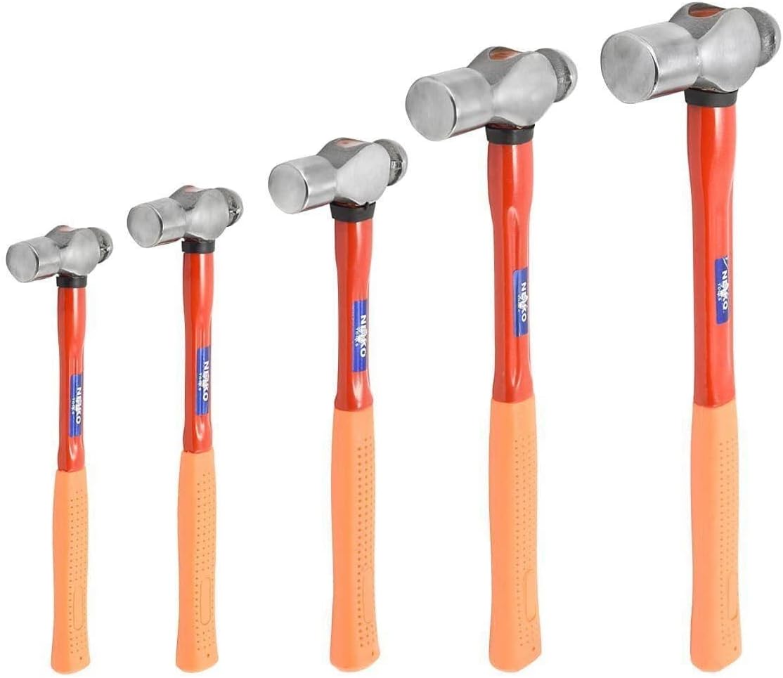 For 5 Piece Ball Peen Hammer Tool Set Pein Ballpeen