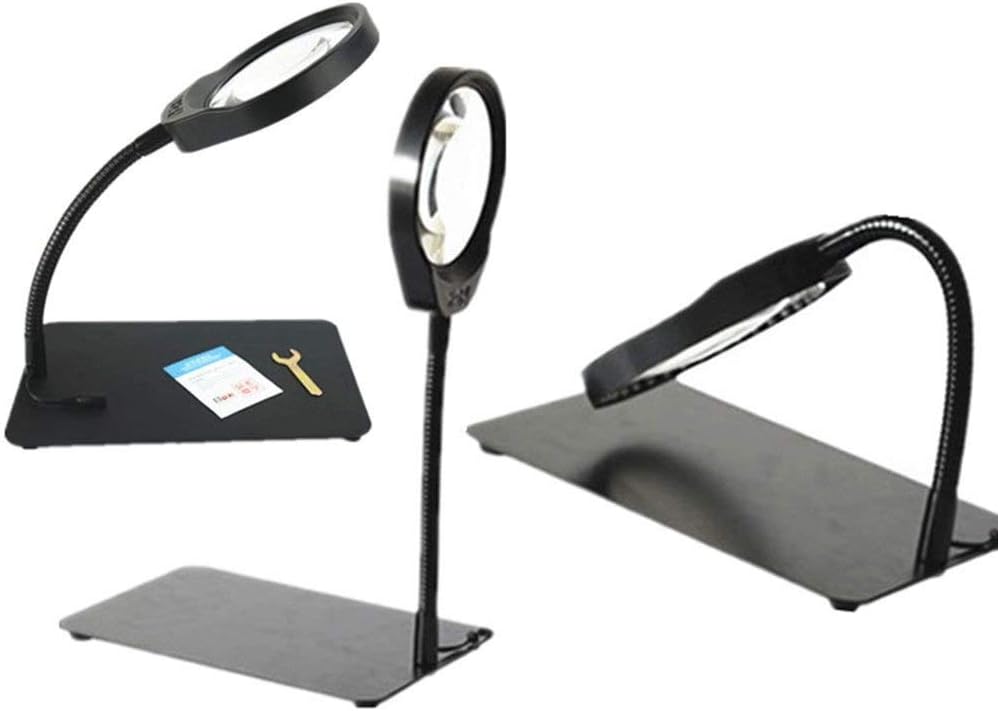 Screen Magnifier LED 8 Desktop Magnifier Magnifying lamp high Rate for The Elderly Read/Maintenance Magnifier with LED Light Double The Comfort
