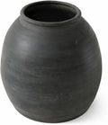 Artissance Rustic Large Ceramic Pottery Vase, 10 inches Earthy Gray Table Décor for Living Room, Retro Home Décor Accent, Handmade Quality Decorative Vase