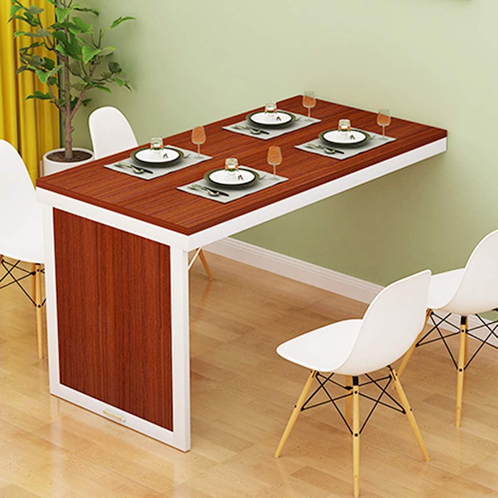 JJPSQHRV Folding Dining Table Wall-Mounted Fold Up Wall Table for Small Spaces MDF Multi-Function Home Office Desk Modern Simplicity Computer Desk Space Saving
