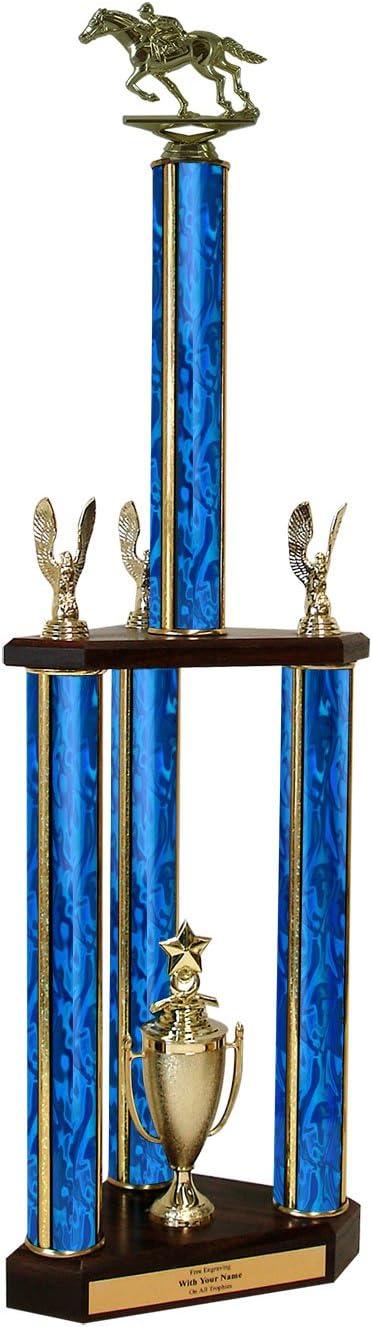 Racing Horse Triple Column Trophy - 30'