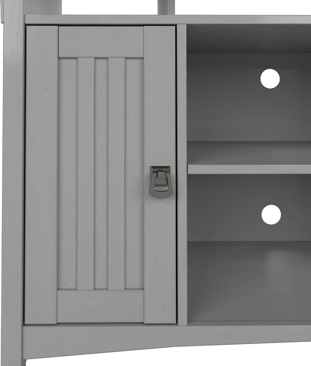 Bush Home Salinas Accent Storage Cabinet with Doors and Shelves, Farmhouse Cabinet Buffets & Sideboards