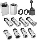 Lathe Chuck 5C Square/Hex Chuck Block 1/8in 1/4in 3/4in 1/2in 5/8in 3/4in 7/8in 1in Collet Block for Milling Lathe Quick Setup for Grinding Machines Milling Machines