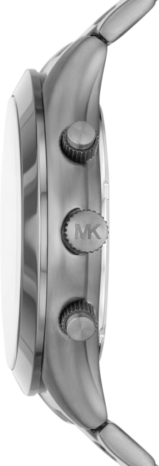 Michael Kors MK9122 - Slim Runway Three-Hand Beige Gold-Tone Stainless Steel Watch