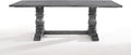 88'' Rectangular Dining Table Rustic Wood Kitchen Dinner Table, Retro Modern Mid-Century Style, Gray