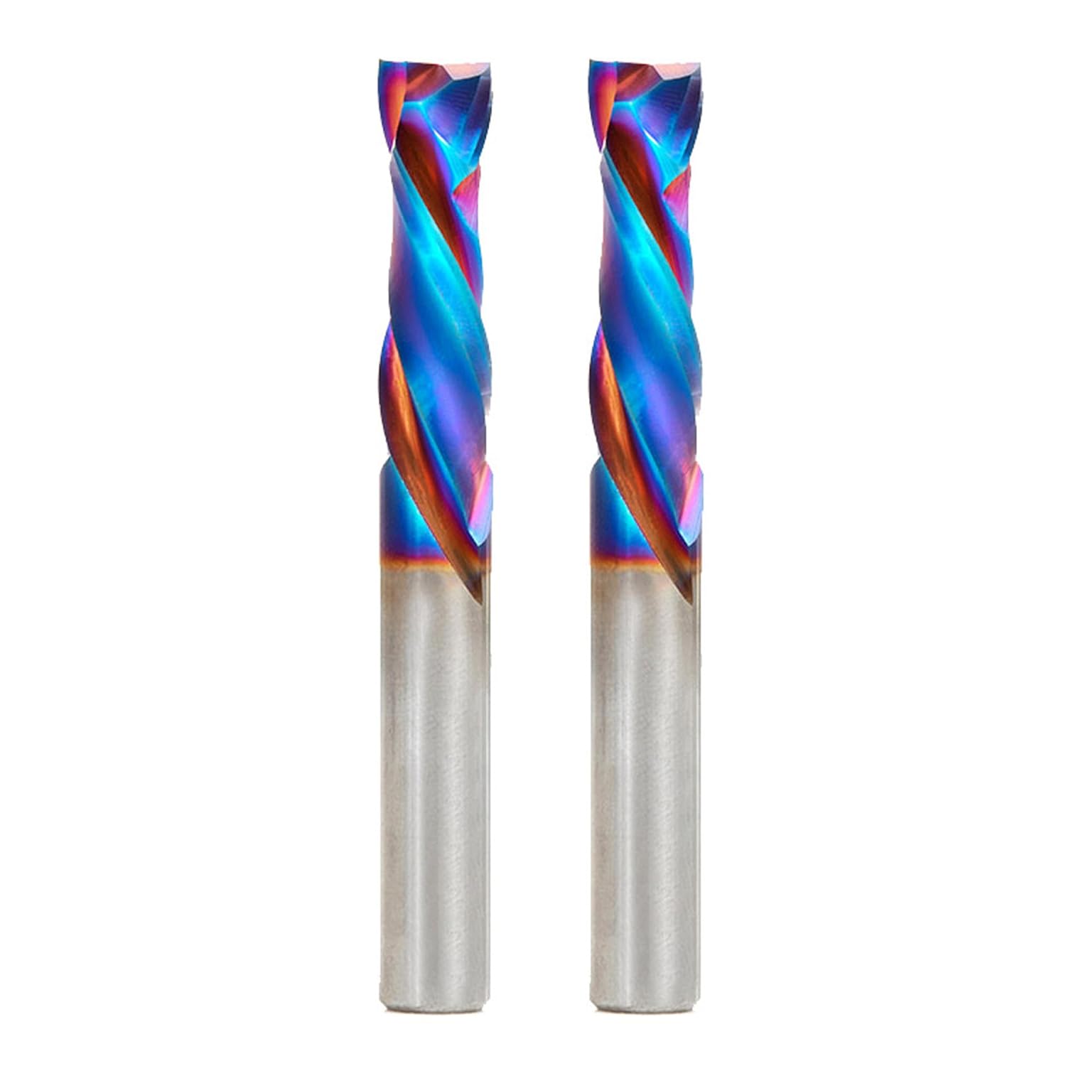 Amana Tool Spektra Extreme Tool Life Coated Solid Carbide CNC Compression Spiral Router Bit, 46172-K-2 2 Pack, 3/8 D x 1-1/4 CH x 3/8 SHK x 3 L 2 Fl