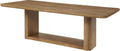 95'' Widen Rectangular Dining Table Rustic Wood Kitchen Dinner Table, Retro Modern Mid-Century Style, Sturdy Pedestals Base, Oak