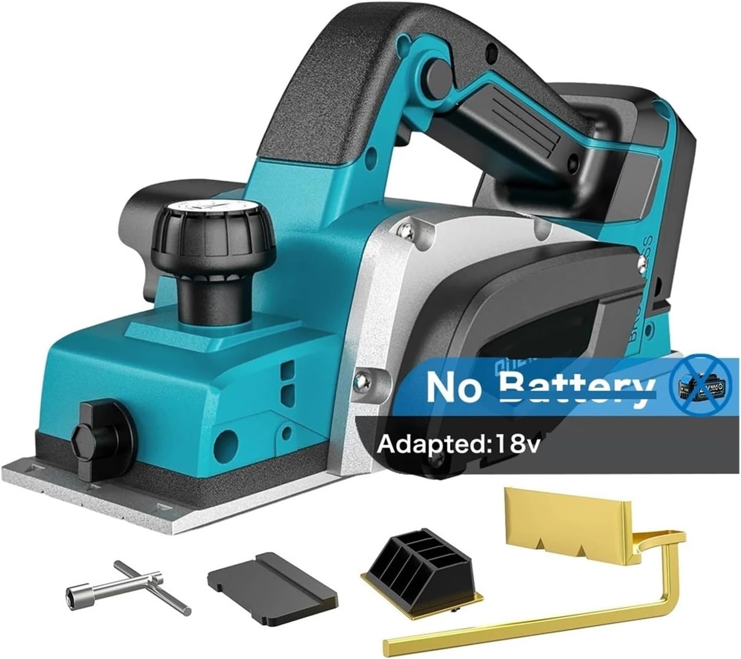 Handheld Electric Planer Cordless Wood Planing Mac Cordless Electric Planer Brushless Electric Router Trimmer Wood Cutting Tool Woodworking For 18V Batterying(No Batterying)