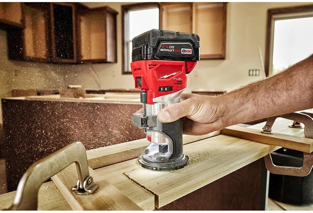 2723-20 Variable speed Power Routers for Milwaukee M18 FUEL Cordless Compact Fixed Base Router - Bare Tool