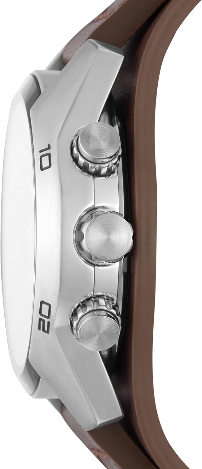Fossil Men's Watch, Coachman Quartz Stainless Steel and Chronograph Leather Watch for Men