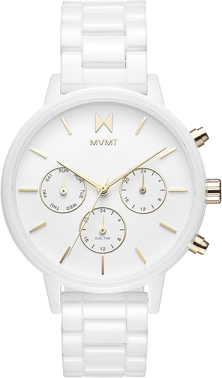 MVMT Rise Mini Women's Watch 3 Hand Quartz Stainless Steel Case and Link Bracelet Water Resistant Premium Minimalist Vintage Timepiece Gift for Her 30mm