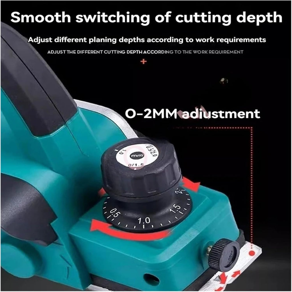 Handheld Electric Planer Cordless Wood Planing Mac 15000RPM Rechargeable Electric Planer Brushless Electric Router Trimmer Wood Cutting Tool Woodworking