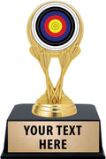 Crown Awards Archery Trophies with Custom Engraving, 6' Personalized Archery Target Bullseye Trophy On Black Base Prime