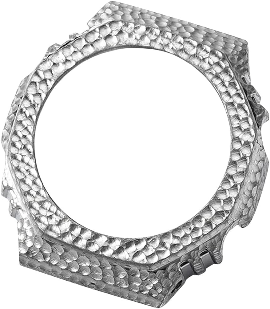 Compatible with Casio G-SHOCK Series DW5600, GMW-B5000, GA-2100 Hammered Finish Stainless Steel Case Set, Titanium Alloy Case Accessories