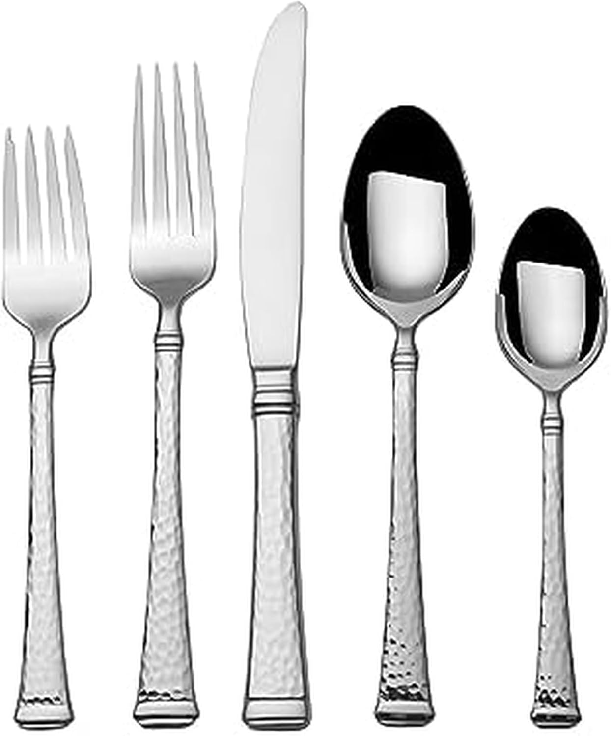 Mikasa Virtuoso 18/10 Stainless Steel Silverware Set, 65-Piece Cutlery Set for 12, Dishwasher Safe Flatware with Dinner Forks, Knives, Spoons, Teaspoons, Salad Forks and Serving Pieces