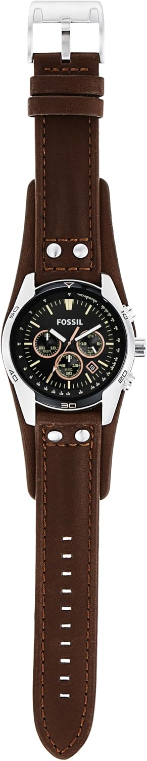 Fossil Men's Watch, Coachman Quartz Stainless Steel and Chronograph Leather Watch for Men