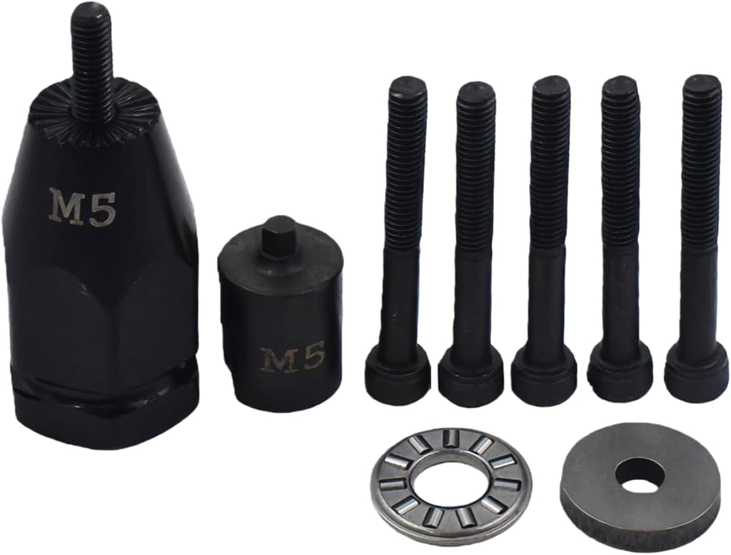 Air Rivet Nut Tool Kit, Pneumatic Pull Nut Setter with M5, M6 Mandrels for Sheet Metal Fastening Threaded Insert Installation