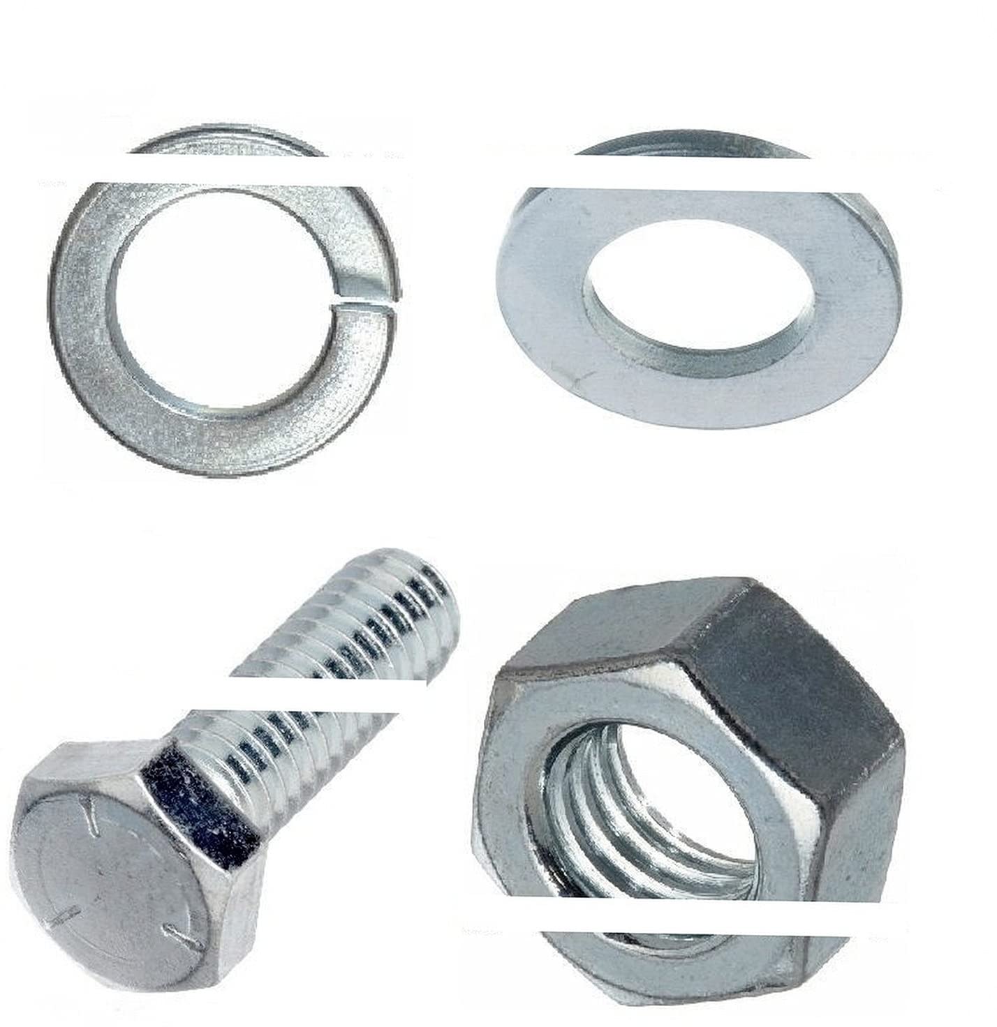 Grade 5 Hex Head Bolts, Nuts, Washers Coarse Thread SAE Assortment - 635 Pieces Multi-Purpose Comprehensive Hardware Fastener Assortment Kit Cit01394Riv