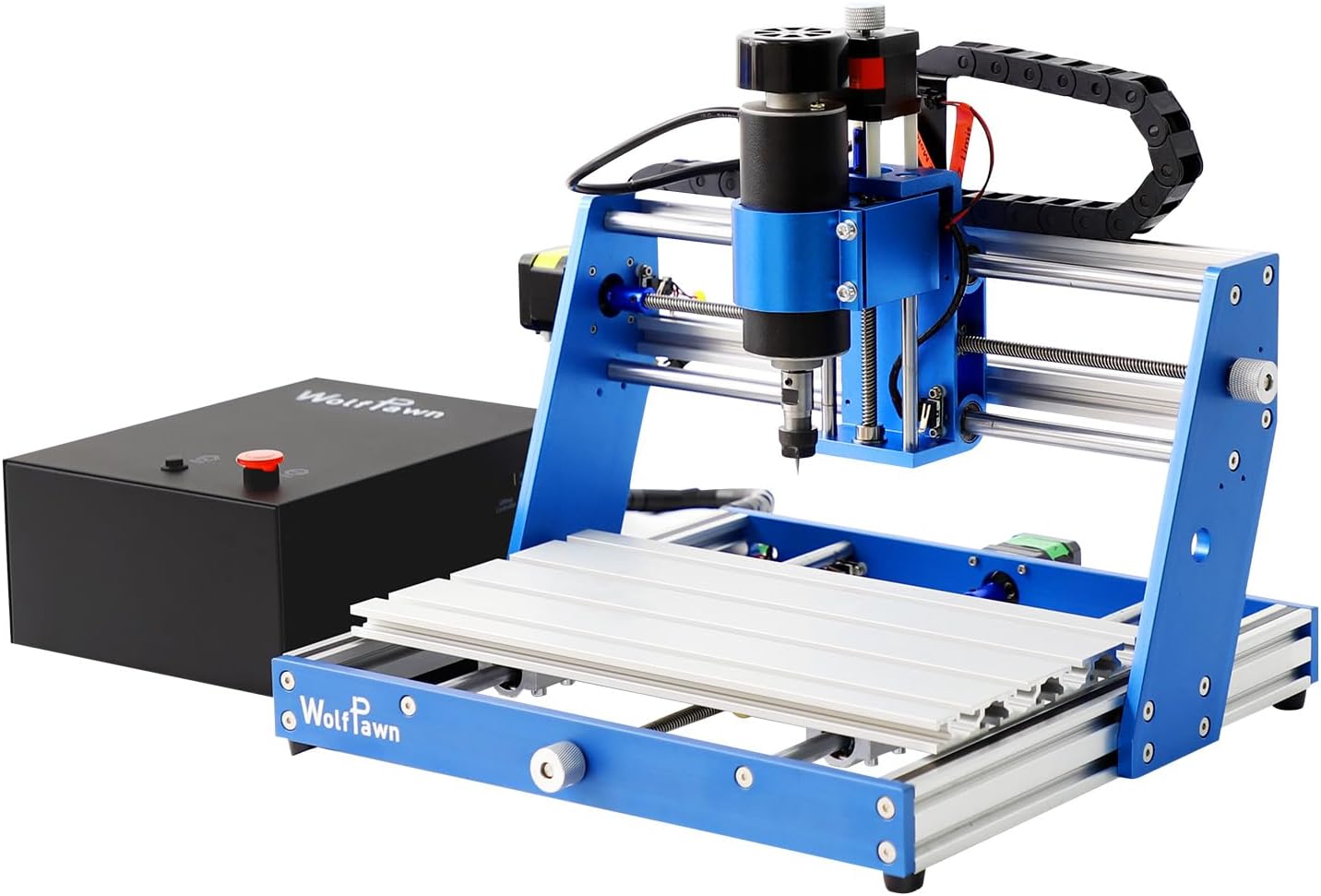 3018 500W CNC Router Machine All Metal Structure 3 Aixs CNC Engraving Machine with Emergency Stop Button and Limit Switches for Wood Acrylic MDF Nylon Carving, Working Area 300X180X60mm