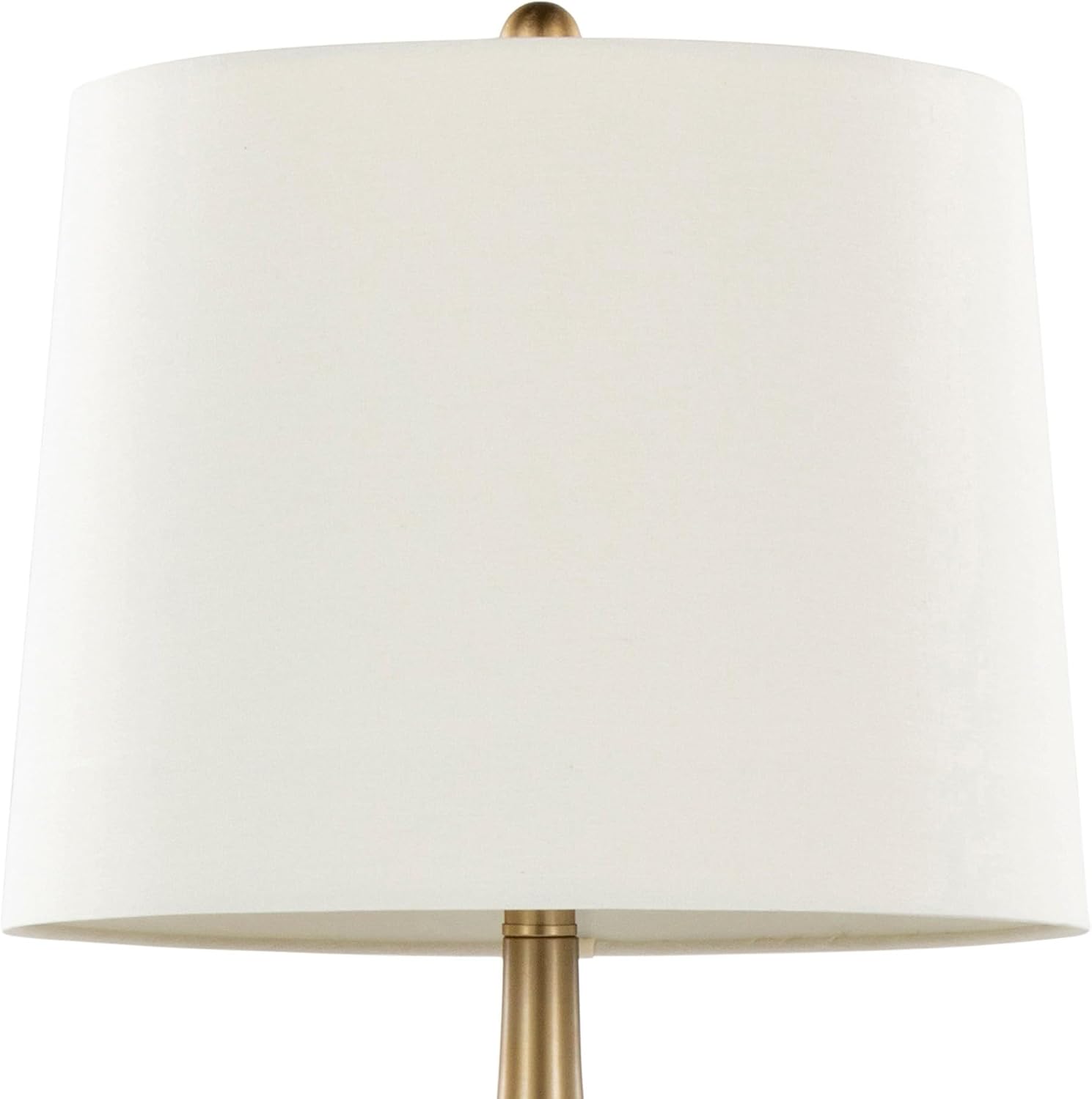 Grandview Gallery Pebble 29' Metal Table Lamps Set of 2, Desk Lamp, Bedside Lamps for Night Stands, White and Gold Lamps Set of 2