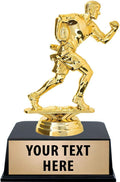 Crown Awards Flag Football Trophies with Custom Engraving, 6' Personalized Male Flag Football Trophy On Black Base