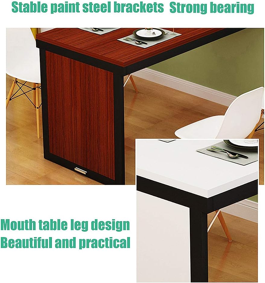 JJPSQHRV Folding Dining Table Wall-Mounted Fold Up Wall Table for Small Spaces MDF Multi-Function Home Office Desk Modern Simplicity Computer Desk Space Saving