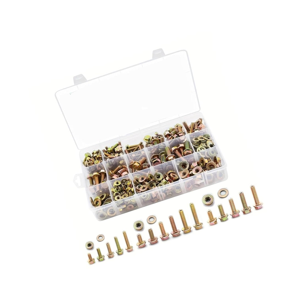 450 PCS M6 M8 M10 Hex Head Bolts, Nuts, Washers Set, 8. Grade Alloy Steel, Galvanized Metric Screws
