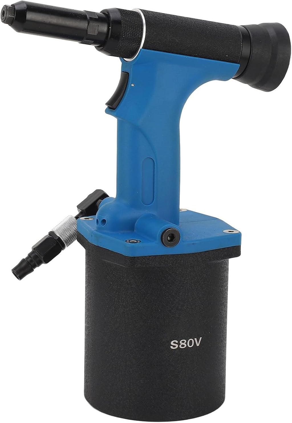 Air Rivet Nut Gun, Alloy Steel Body Pneumatic Rivet Gun 1/4 Inch Intake Metal Sheet Pipe for 5/32 Inch 3/16 Inch 1/4