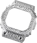 Compatible with Casio G-SHOCK Series DW5600, GMW-B5000, GA-2100 Hammered Finish Stainless Steel Case Set, Titanium Alloy Case Accessories