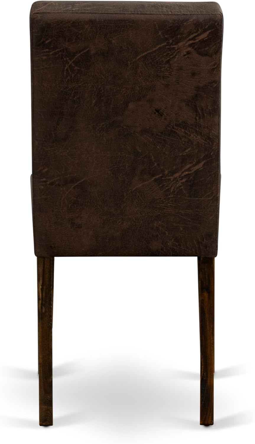 East West Furniture LAAS9-07-T25 9 Piece Table Set Consists A Wood Dining Table and 8 Black Textured Polyester Fabric Parson Dining Chairs, Distressed Jacobean