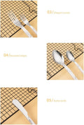 Cutlery Set Tableware Silverware Stainless Steel Handle,Silverware Flatware Cutlery Set, 1/4/6/8/10/12 Pcs 304 Stainless Steel Thickened Hammer Pattern Soup Shell Hot Pot-Pink-8Set
