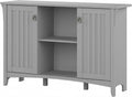 Bush Home Salinas Accent Storage Cabinet with Doors and Shelves, Farmhouse Cabinet Buffets & Sideboards