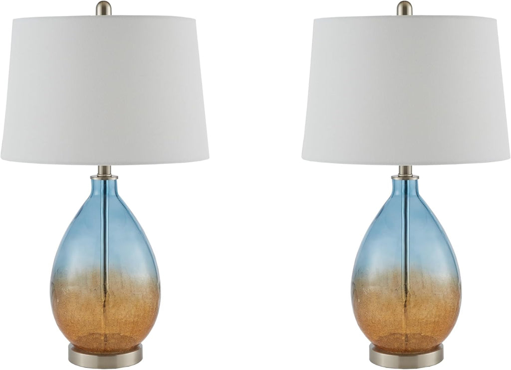 510 DESIGN Cortina Table Lamp Set of 2 with Blue Finish 5DS153-0031