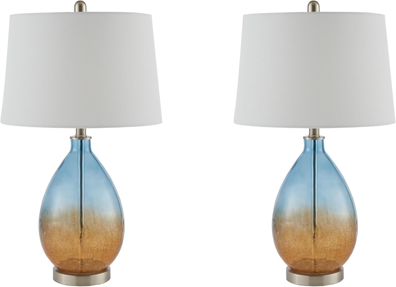 510 DESIGN Cortina Table Lamp Set of 2 with Blue Finish 5DS153-0031