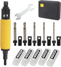 Rivet Removal Tool Electric Drill Blind Rivet Removal Kit 1/8 5/32 3/16 7/32 1/4 Inch Rivets Yellow