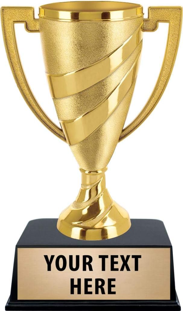 Gold Cup Trophy with Custom Engraving, 6' Personalized Gold Cup Achievement Trophy Award