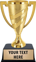 Crown Awards Gold Cup Trophy with Custom Engraving, 6' Personalized Gold Cup Achievement Trophy Award Prime