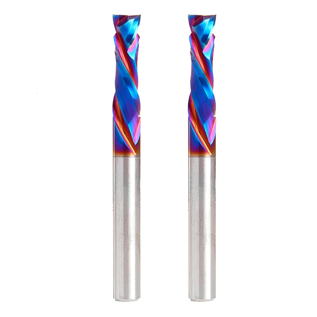 Amana Tool Spektra Extreme Tool Life Solid Carbide CNC Compression Spiral Router Bit, 46170-K-2 2 Pack, 1/4 D x 7/8 CH x 1/4 Shk x 2-1/2 Inch L 2 Fl