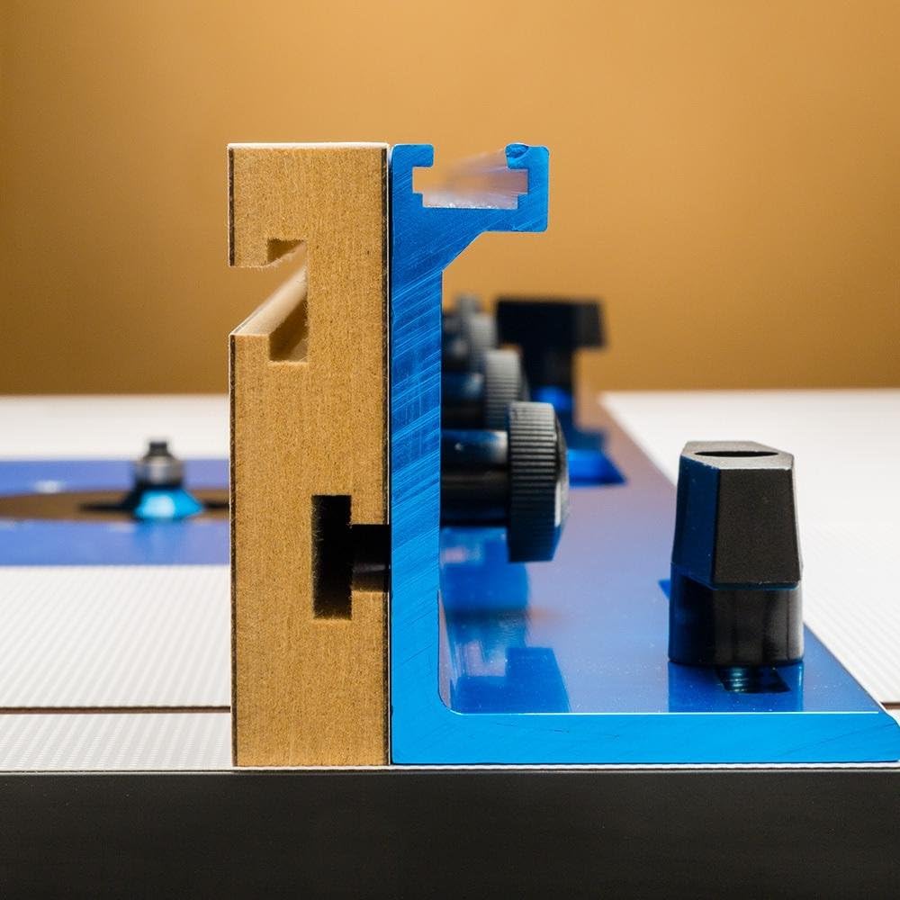 Router Table Fence (32') - Aluminum Extrusion Table Router Fence w/ Bit Safety Guard Provide Laser-Straight Surface - Comfortable Knobs for Easy, Tool-Free Fence Adjustments - Router Table Accessories