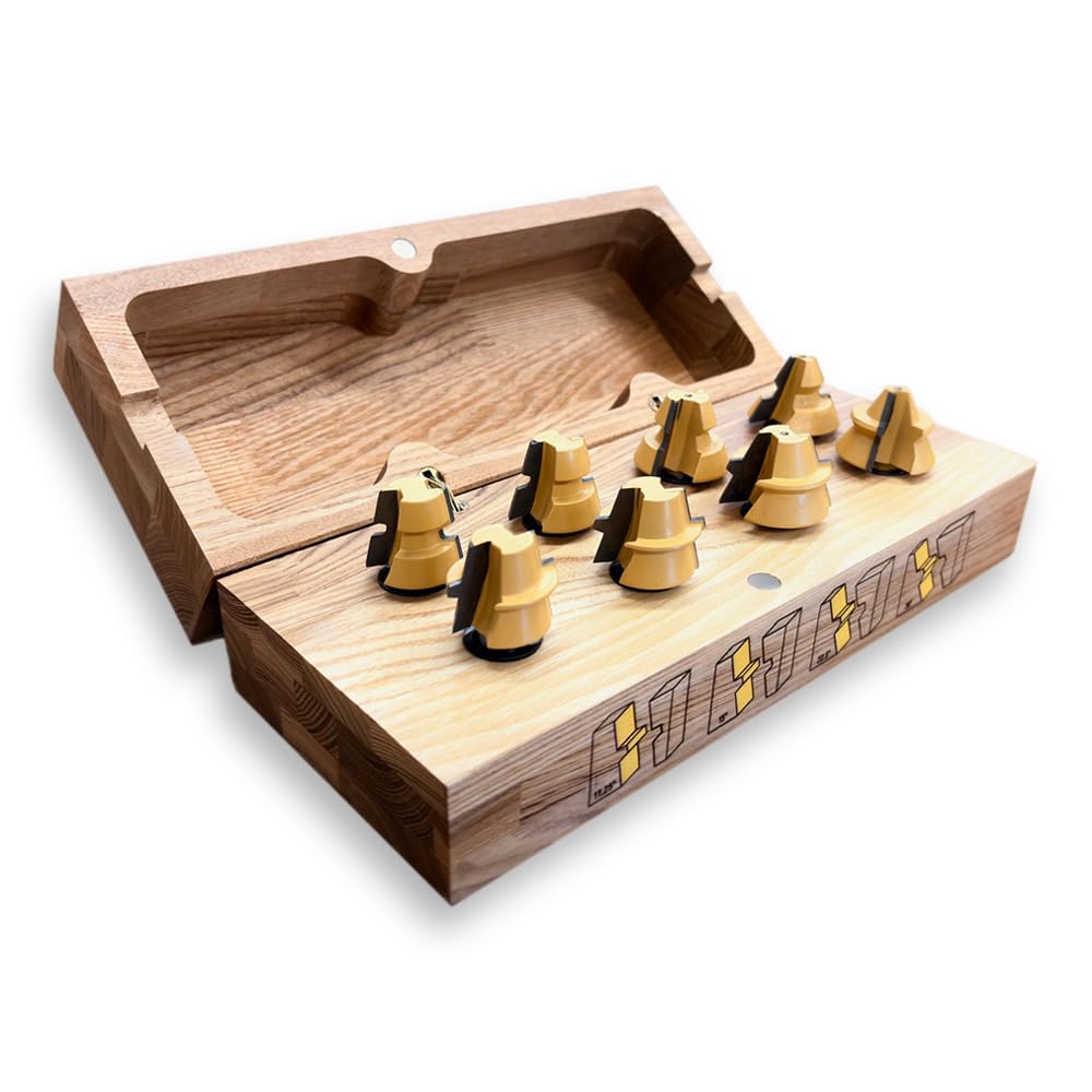Sommerfelds 8 Piece Angle Making Router Bit Set, 1/2-Inch Shank