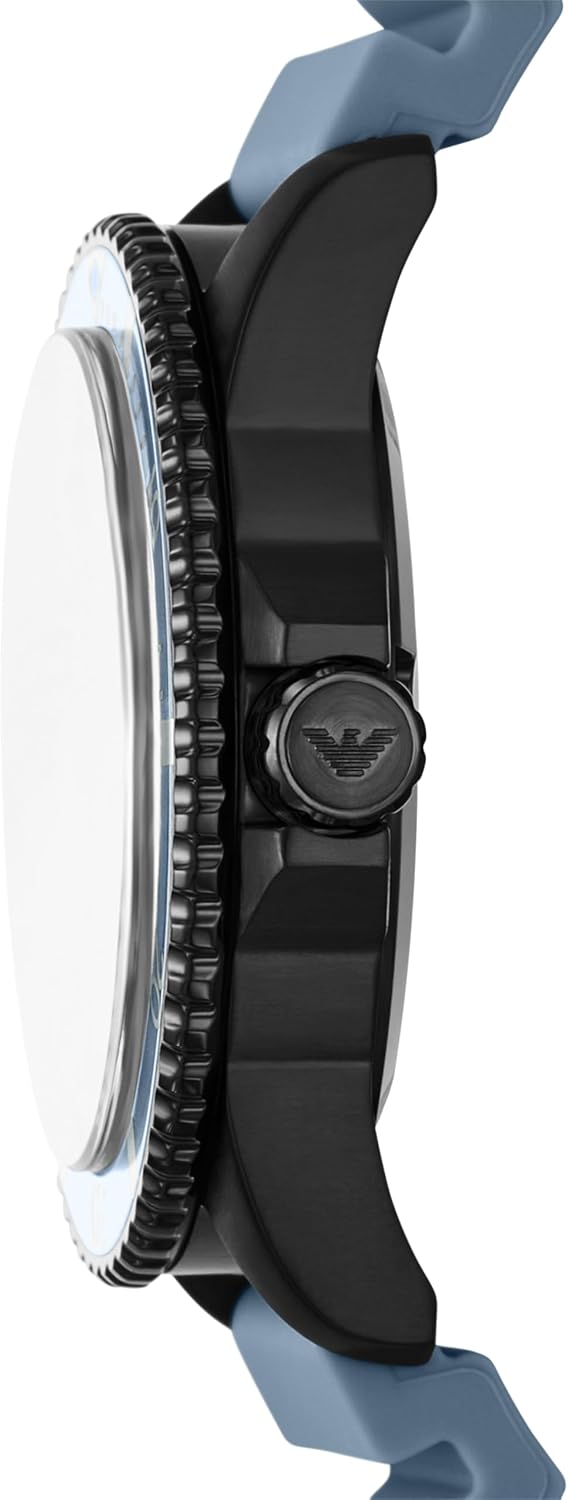 Emporio Armani World Explorer Dive-Inspired Men's Watch with Stainless Steel, Silicone or Leather Band