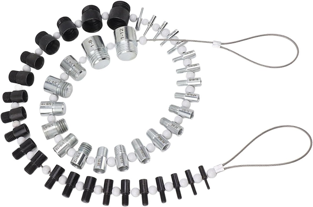 Nut and Bolt, Thread Nut And44 Male Female Thread Identifier Gauges 23 Inch and 21 Metric Sizes, Nut & Bolt Assortment Sets