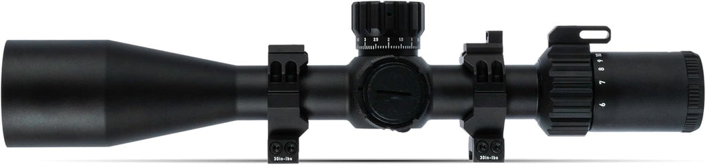 Monstrum Beast 6-24x50 FFP Rifle Scope | Featuring ED Glass, Adjustable Objective, Precision Turrets with Zero Stop, Daylight Bright Reticle, and Anti-Cant Scope Rings