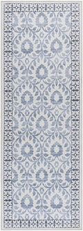 Gertmenian Indoor Boho Area Rug | Home Decor for Entryway, Bedroom, Living Room, Office, Kitchen | Non Slip, Soft, Printed Accent Rugs | Esme, Blue, 2x6 Runner, 24557
