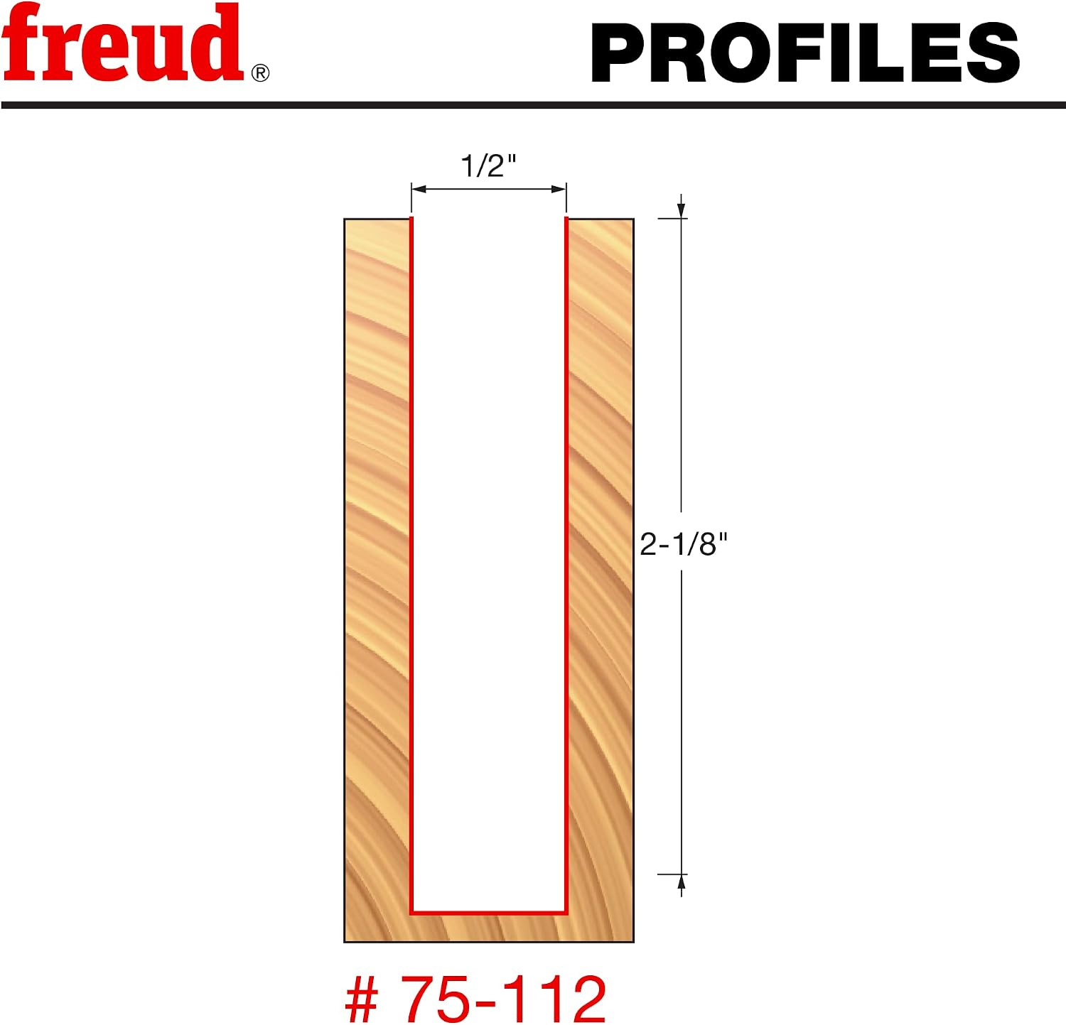 Freud 1/2' (dia.) Up Spiral Bit with 1/2' shank, 4' overall length (75-112)