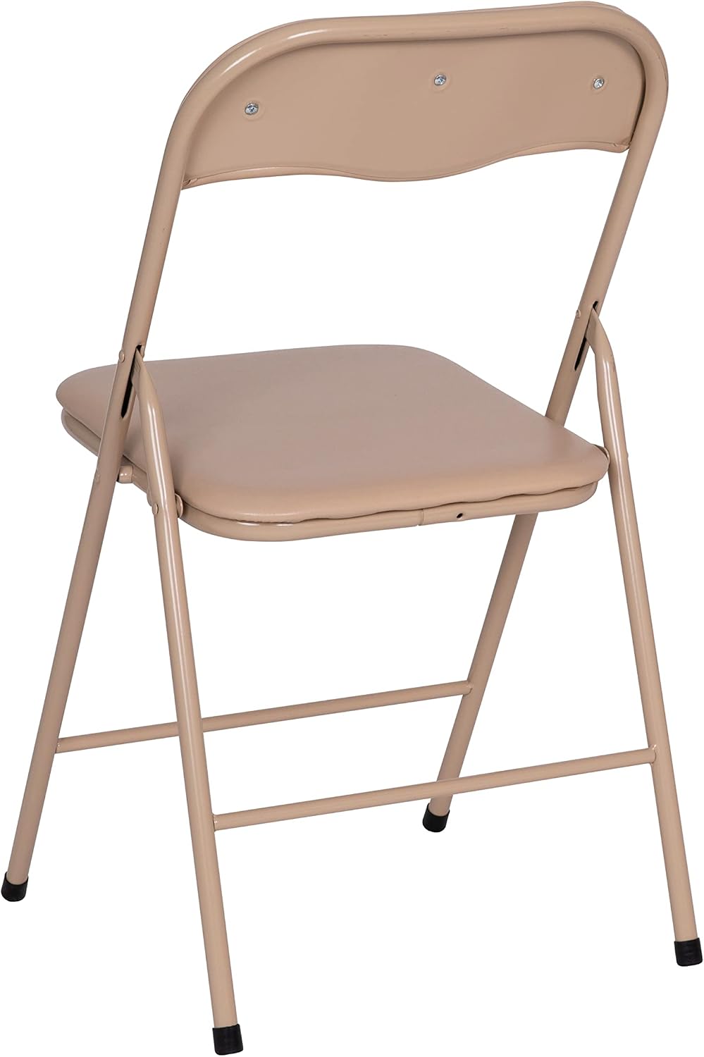 EMMA + OLIVER 5-Piece Multipurpose Folding Card Table and Chairs Set for 4 Players, Padded Top Portable Square Folding Table and Chairs Set, Tan